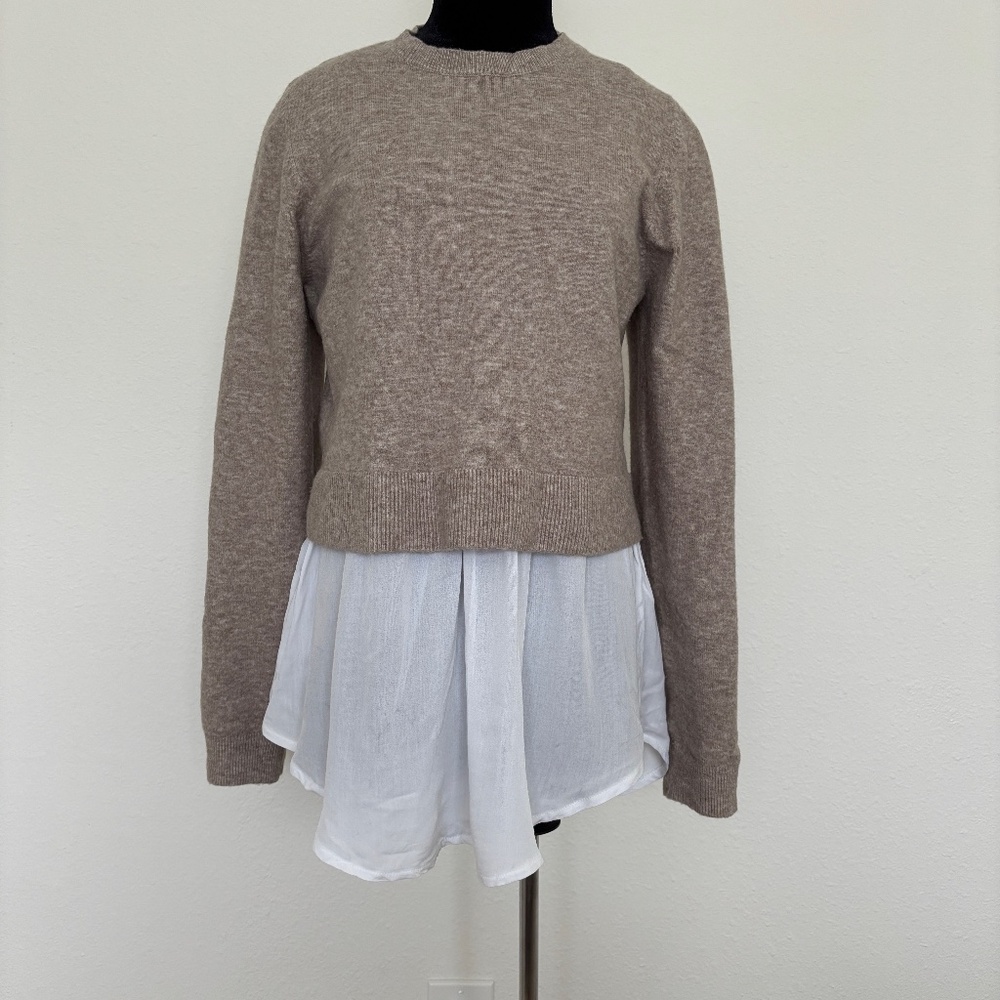 Ripe Maternity Sandy Detachable Maternity Nursing Top Beige Sweater